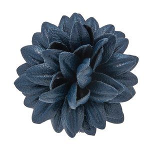 Fleur'd Pins - Navy Leather Dahlia